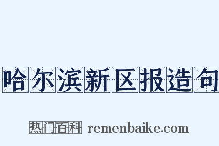 哈尔滨新区报造句是什么意思的图片